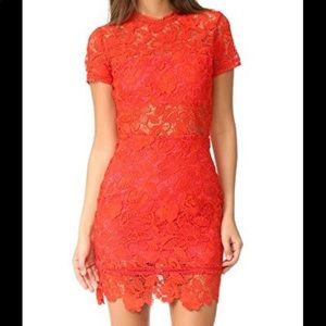NWOT Lovers + Friends Red Mon Amour Lace Dress